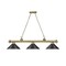 Z-Lite Cordon 3 Light Billiard, Rubbed Brass & Matte Black 2306-3RB-MB15 - alternate 6